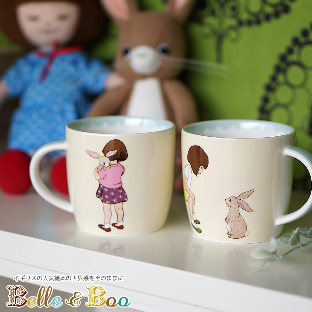 Belle Boo ベル ブー マグカップ 箱入り カップ 陶器 食器 うさぎ 英国 イギリスの絵本のキャラクター ベル ブゥ のマグカップ ノスタルジックでおしゃれなイラスト お誕生日やご出産祝いにも最適 インポートベビー服 ギフト 子供服バケーション