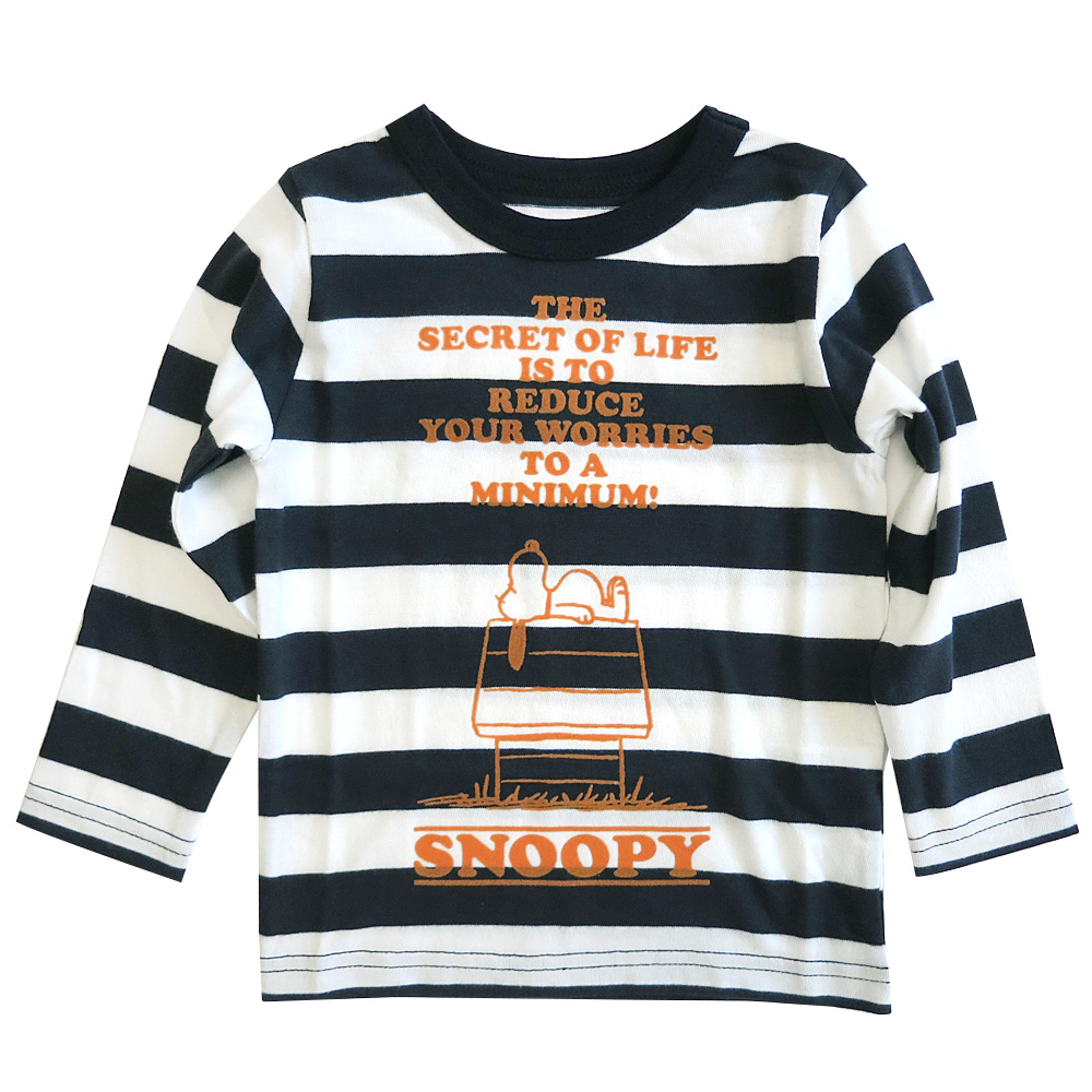 Foキッズ Fokids Fou Peanuts ピーナッツ スヌーピー Tシャツ2pセット 2枚セット シャツ 半袖 長袖 ボーダー シーチング巾着 誕生日祝い ギフト 18 新作 3歳までのベビー ギフト 子供服バケーション