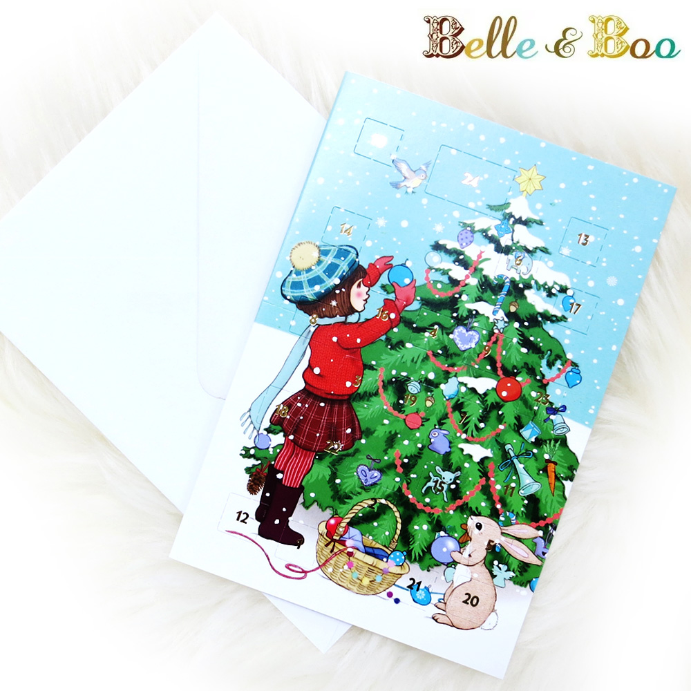 Belle And Boo ベルとブゥ Xmas クリスマスカード カウントダウン 日めくり アドベントカード 3歳までのベビー ギフト 子供服バケーション